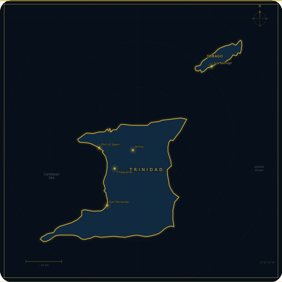 Trinidad and Tobago map